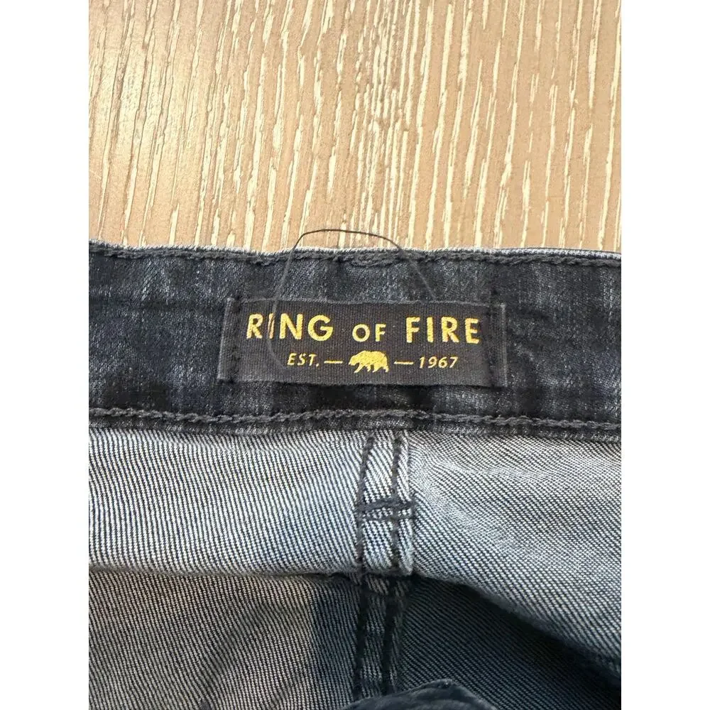 Ring Of Fire Black SlimStraight‎  Jeans Size 34x30 Denim